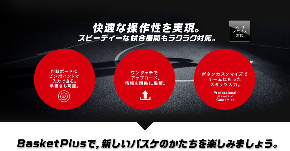 快適な操作性を実現。スピーディーな試合展開もらくらく対応